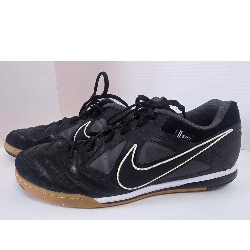 Nike Nike5 Gato Indoor Soccer Shoes Mens Black White Gum SZ 13
